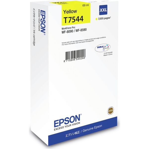 epson c13t754440 cartuccia originale inkjet colore giallo compatibile con wf-8090 / wf-8590 - c13t754440