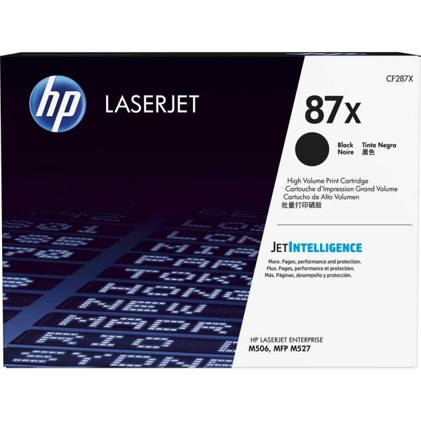 hp cf287x toner originale laser colore nero compatibile con laserjet pro m501, laserjet enterprise m506/m527 - cf287x