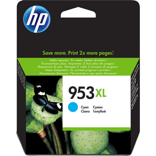 hp f6u16ae cartuccia originale inkjet ciano per stampante officejet e-aio / officejet pro - f6u16ae serie 953xl