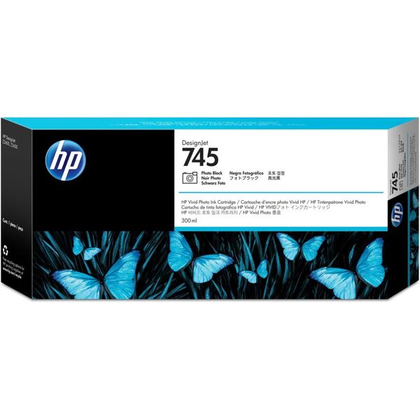 hp f9k04a cartuccia originale nero per foto - 745 f9k04a