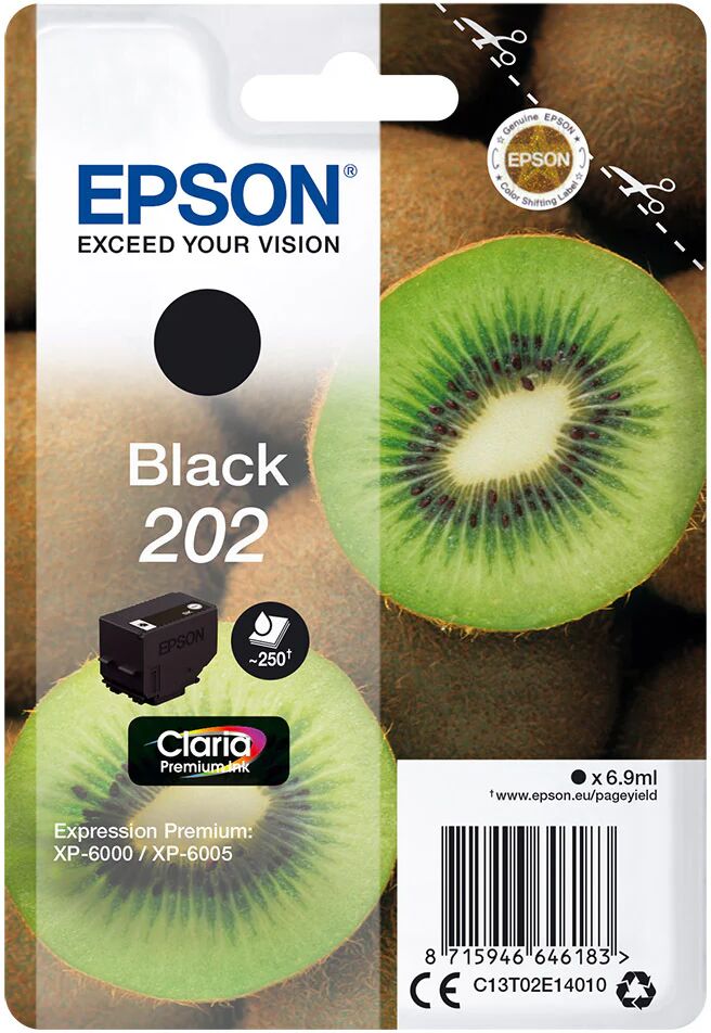 Epson Kiwi Singlepack Black 202 Claria Premium Ink