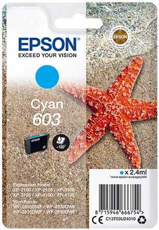 Epson Singlepack Cyan 603 Ink