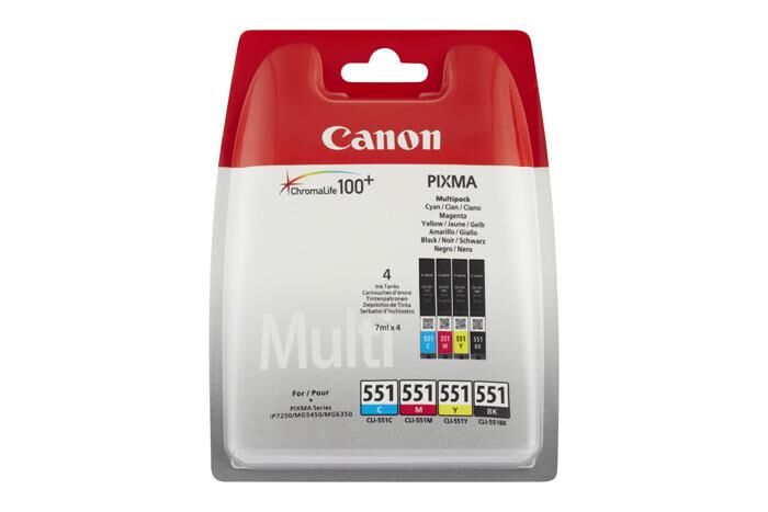 Canon Cli-551 B/c/m/y Multipack Black, Magenta, Cyan, Yellow