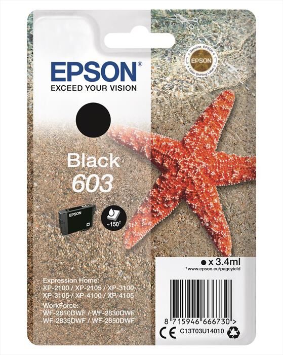 Epson 603 Stella Marina T03u Standard Single Nero-nero