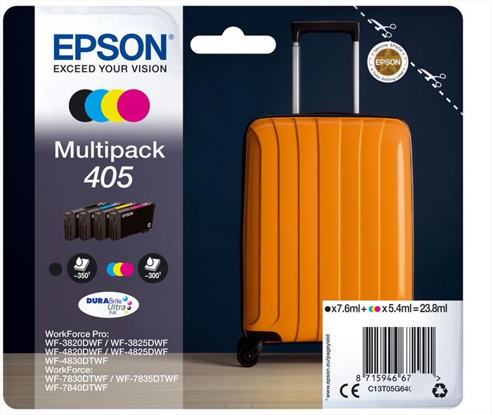 Epson Inchiostro Serie Valigia 405 Std Mpk 4 Col-nero,ciano,magenta,giallo-std