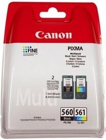 Cartuccia originale Canon 3713C006 Multipack PG-560 / CL-561 (Conf. da 2 pz.) NERO+COLORE