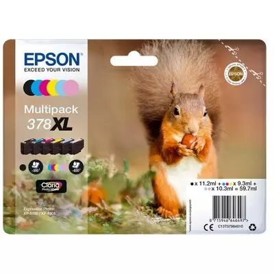 Cartuccia Epson C13T37984010 Multipack 378 XL Scoiattolo (Conf. da 6 pz.) originale NERO+COLORE