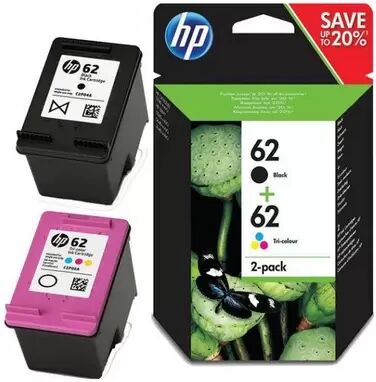 Cartuccia originale Hp N9J71AE Multipack 62 (Conf. da 2 pz.) NERO+COLORE