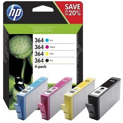 Cartuccia originale Hp N9J73AE Multipack 364 (Conf. da 4 pz.) NERO+COLORE