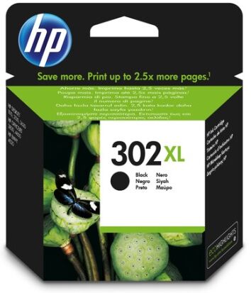 HP 302XL High Yield Black Original Ink Cartridge cartuccia d'inchiostro 1 pz Resa elevata (XL) (F6U68AE)