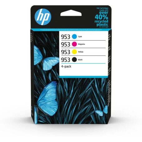 HP 953 4-pack Black/Cyan/Magenta/Yellow Original Ink Cartridges cartuccia d'inchiostro 4 pz Originale Resa standard (6ZC69AE)
