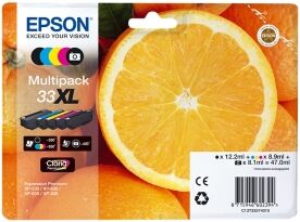 Epson Multipack Nero / Ciano / Magenta / Giallo / Nero (Foto) C13T33574011 33 Xl 5 Cartucc Originale