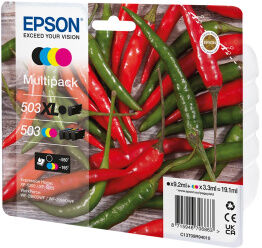 Epson Multipack Nero / Ciano / Magenta / Giallo C13T09R94010 503Xl+503 1045 Copie 6,4Ml Originale