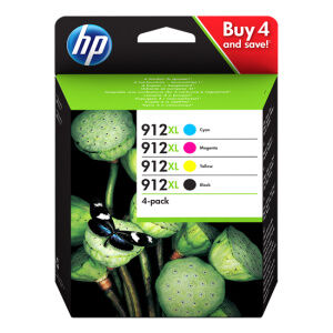 HP Multipack Nero / Ciano / Magenta / Giallo 3Yp34Ae Mcvp 912 Xl Originale