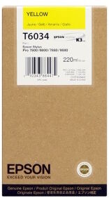 Epson Cartuccia D'Inchiostro Giallo C13T603400 T6034 220Ml Originale