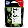 HP Inktcartridge 305XL (6ZA94AE) Zwart + 3 kleuren Multipack Hoge capaciteit