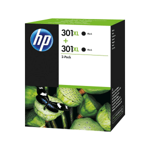 HP 301XL High Capacity Black Ink Cartridge Twin Pack - D8J45AE (Original)