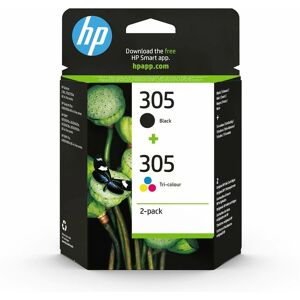 Hp 305 Black And Tri-Colour Original Ink Cartridge, Instant Ink Compatible, 6zd17ae (Pack Of 2)