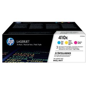 HP 410X High Yield Cyan Magenta Yellow Laserjet Toner Cartridges (Pack of 3) CF252XM