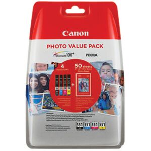 Original Canon CLI-551 Ink Cartridge Multipack (B/C/M/Y)