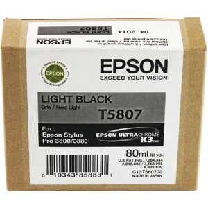 Original Epson T5807 Light Black Ink Cartridge