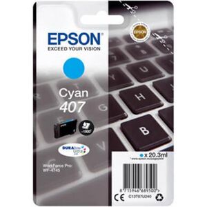 Original Epson 407 Cyan Ink Cartridge