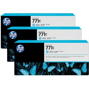 Original HP No.771 Light Cyan Ink Cartridge (Pack of 3)