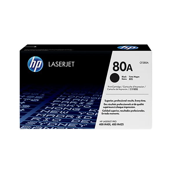 HP 80A Black Toner 2700 Page Yield For M401