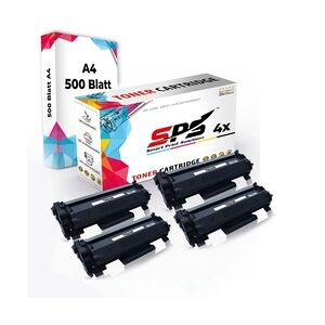 sps Druckerpapier A4 + 4x Kompatibel für Brother DCP-L 2110 (TN-2420) Toner-Kit Schwarz XL 3000 Seiten
