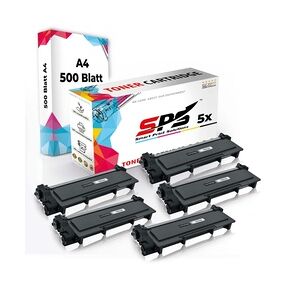 SPS Druckerpapier A4 + 5x Kompatibel für Brother DCP-L 2520 (TN-2320) Toner-Kit Schwarz 2XL 10400 Seiten