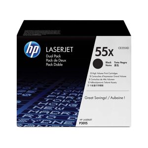 Hewlett Packard hp Twinpack Druckkassetten CE255XD, Nr. 55X schwarz