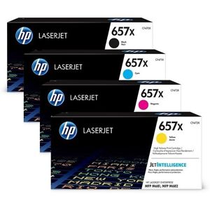 HP Toner-Set 657X High Capacity (Cyan, Magenta, Yellow, Schwarz) für Color LaserJet M681 M682