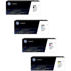 HP Toner-Set 659X (Schwarz, Cyan, Magenta, Gelb) für M776 M856, 1x 34.000 Seiten + 3x 29.000 Seiten