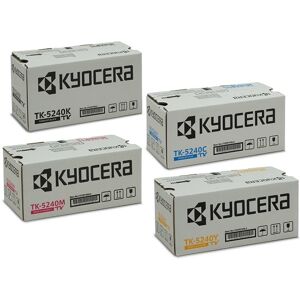 Kyocera Toner-Set Multipack TK-5240 (Schwarz, Cyan, Magenta, Yellow) für P5026 M5526 4-Pack Toner Set Tonerset