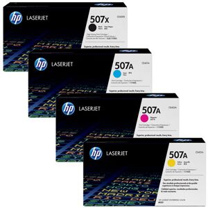 HP Toner-Set 507x 507a Multipack (Cyan,Magenta,Gelb,Schwarz) Laserjet M551 M570 M575 Patrone Kartusche CE400X CE401A CE403A CE402A