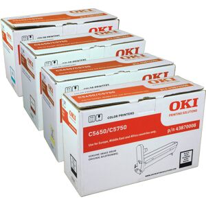 4 Oki Trommeln C5650 C5750 Serie Multipack BK C M Y  4-farbig original