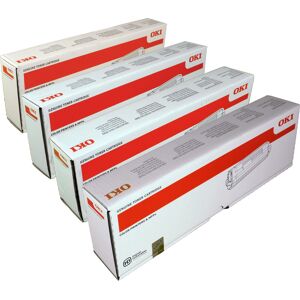 4 Oki Toner C822  C831  C841 Serie  Multipack  BK C M Y  4-farbig original