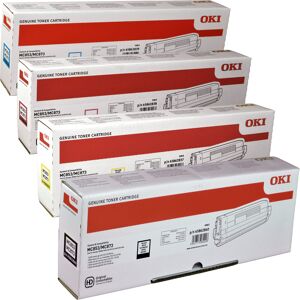 4 Oki Toner MC853  MC873 Serie  Multipack  BK C M Y  4-farbig original