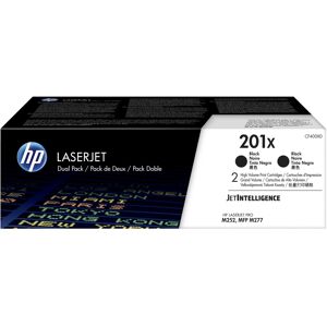 HP 201X 2er-Pack Schwarz Original LaserJet Tonerkartuschen mit hoher Reichweite