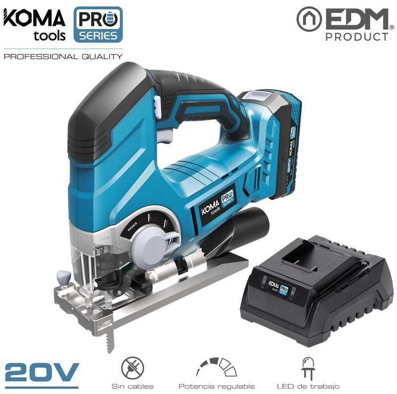 Koma Tools - E3/08785 Kit Caladora 20V Con 1 Bateria 2.0A y Cargador 08772. 23X21,5Cm Pro Series Battery