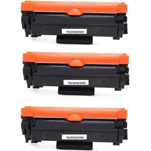 Kompatibel - Brother TN 2410 BK combo pack 3 stk Toner - B2410P - Sort 3600 sider