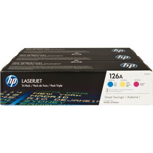 HP No 126a Cf341a Lasertoner, 1000s, Tri-Pack