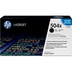 HP 504x Ce250x Lasertoner, Sort, 10500s