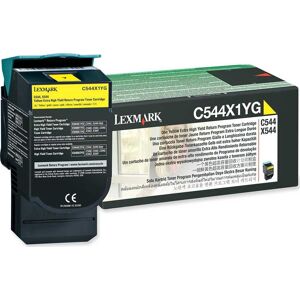 Lexmark 0c544x1yg Lasertoner, Gul, 4000s