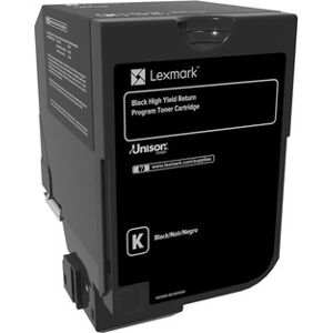 Lexmark 74c2hk0, Lasertoner, Sort, 20.000s