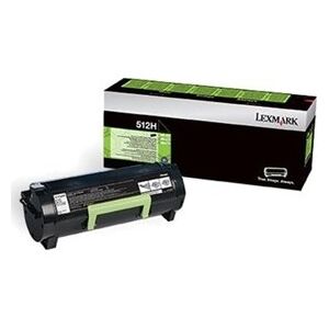 Lexmark 512h Hc Lasertoner, Sort, 5000s