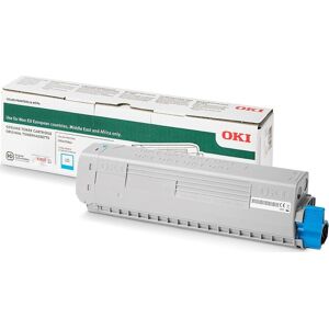 Oki C834 Lasertoner, Cyan, 10.000 Sider