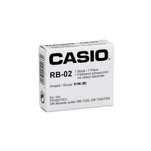 Casio RB-02 - Sort/ rød - print-bånd - for Casio DR-320TEC, DR-320TER, DR-420TEC, DR-T120