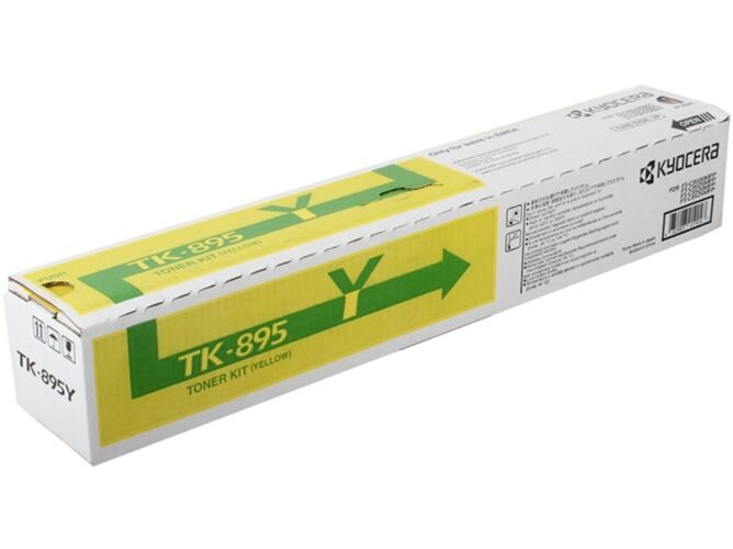 Kyocera Cartucho de tóner Original KYOCERA TK 895Y Amarillo para KYOCERA FS-C8020, FS-C8025, FS-C8520, FS-C8525