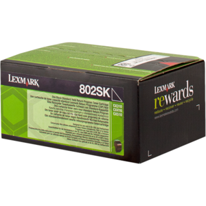 Lexmark 80C2SK0 Toner Noir(e) Original 802SK